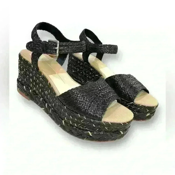 Tiago Wedges COLOR: BLACK RAFFIA Dolce Vita Size 9 NEW - Picture 5 of 9